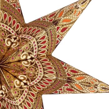Khidki Braun/Goldglitter, 7 Zacken , 60cm